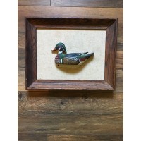 Hand Carved Duck In A Picture Frame Cabin Decor Lodge Decor Lake House Decor   173467629345